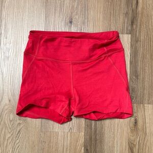 Outdoor Voices Women's Red Athletic Shorts